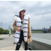 MAOMAOKONG Winter Women Real Fur Coat Fox Fur Liner Warm Jacket With Natural Fur Collar Silver Fox Big Collar Long Parkas