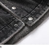 DIMUSI Men's Winter Jacket Fashion Men's Lapel Sherpa Fleece Lined Thicken Denim Jean Trucker Jacke Men Jeans Coats Clothing 5XL