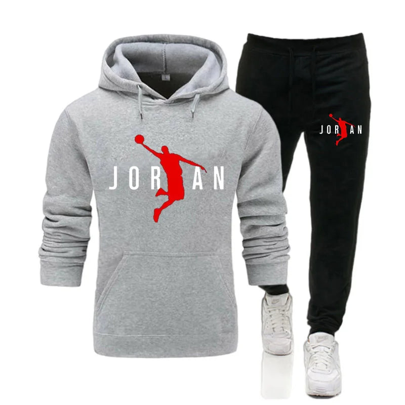 Men's Tracksuit Hoodie Pants 2Pcs Sets Suit Leisure Sweatshirts Sweatpants Fashion Trends Brand Clothing S-3XL