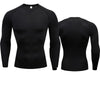 Compression Long Sleeve Shirt Black Fitness T-shirt Men's Muscle Quick drying Gym Sportswear Sun protection Sports Base layer