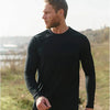 100% Merino Wool Base Layer Men Merino Wool Long Sleeve 240G Midweight Thermal Underwear Wicking Breathable Top + Hiking Socks