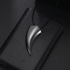 Punk Hip Hop Stainless Steel Crescent Tooth Spike Pendant Necklace Men Women Fashion Wolf Tooth Chain Necklace Jewelry