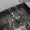 KISMIS 1PC Stainless Steel Cross Necklace Pendant Jewelry Catholic and Christian Jesus Amulet