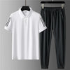 Polo Ice Silk Suit Men's Casual Relaxed