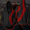 Game God of War Cosplay Kratos Zipper Hoodie Costume Men and Women Leisure Sports Sweater 3D Printing