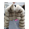 MAOMAOKONG Trend New Real Fur Coat Natural Fox Fur Women's Winter Coats Short Jackets Female Clothing Vests Fashion