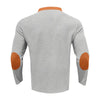 Cross-border new men's waffle color matching strap V-neck top casual long-sleeved bottoming T-shirt