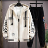 M-6XL Oversized Men's Hoodie Tracksuits Jacket Sweatpants 2 Piece Set Outdoor Fitness Jogging Sets Sports Zipper Hoodie