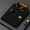 Summer New Men's Embroidered Polo Collar 100% Cotton Short Sleeved Polo Shirt Fashion Solid Color Casual Top T-shirt M-4xl