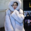 Hot selling Fashion Winter New Real Fox Fur Coat Women Hooded Natural Silver Red Fox Fur Jacket Female Thick Warm Outerwear