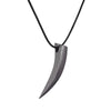 Punk Hip Hop Stainless Steel Crescent Tooth Spike Pendant Necklace Men Women Fashion Wolf Tooth Chain Necklace Jewelry