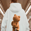 Autumn Funny Kawaii Bear Graphic Printed Pullover Hoodies Men Hip Hop Streetwear Pocket Hooded Sweatshirts Y2K Vintage Hoodie