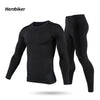 Men's Thermal Underwear Set Winter Clothes Thermal Shirt Tights Round Neck Thin Slim Fit Long Sleeve T-shirt Long Johns Suit