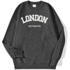 London Westminster Street Letter Prints Sweatshirts For Men Autumn Casual Hoodies O-Neck Soft Pullovers Street Trend Clothing