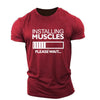 Summer Men's Muscle T-Shirt Fashion Letter Print Short Sleeve Clothing 2024 Casual Men's Clothing Breathable Gym Fitness T Shirt