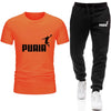 Tracksuit Cotton T-shirts and Sweatpants Gym Short Sleeve Outfits Hot Sales Male Casual O-Neck Tees Jogging Suit