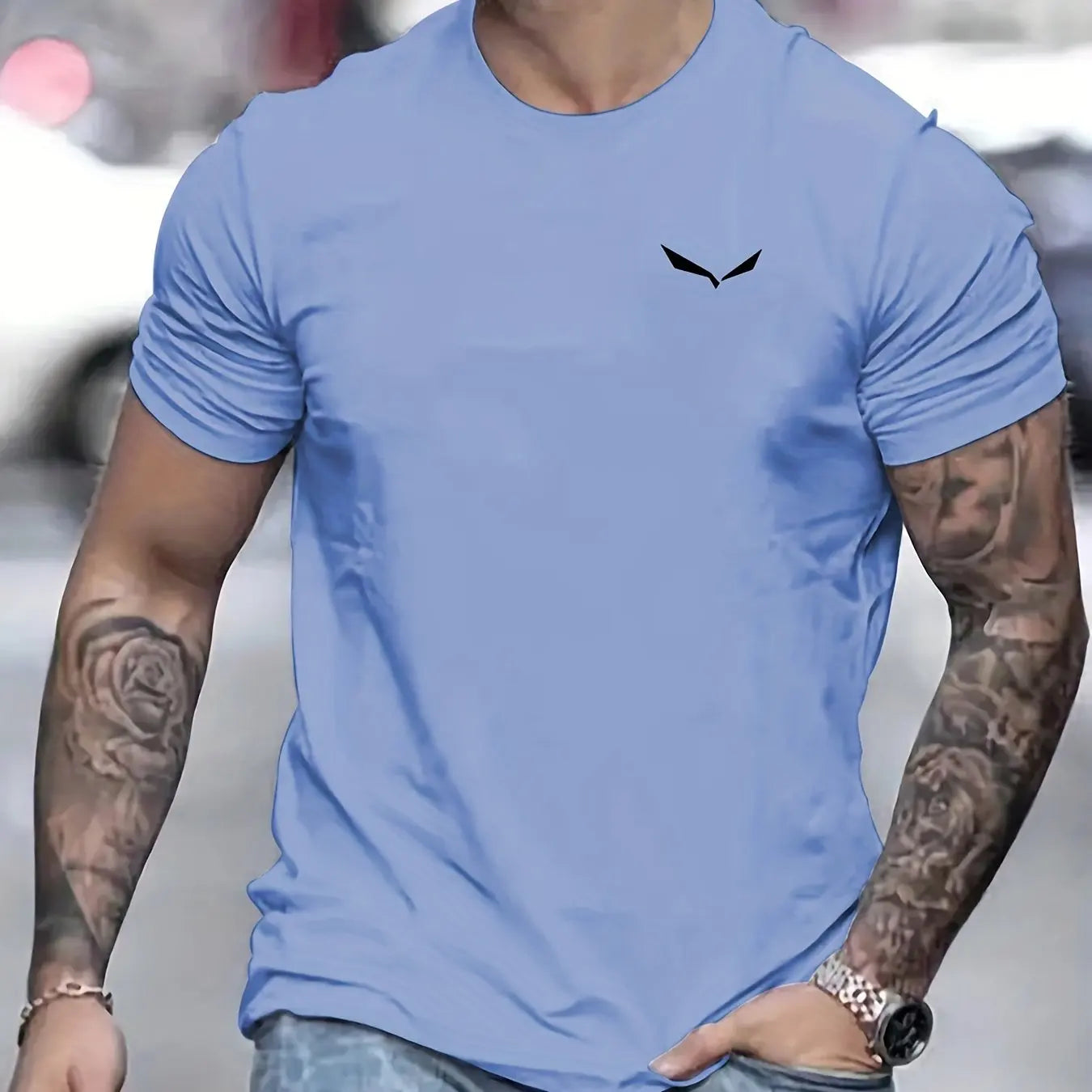 Breathable T Shirt Round Neck Fashion Short Sleeve Top