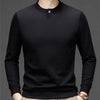 High-quality Men's Long-sleeved T-shirt, Casual, Versatile Men's Daily Henley Shirt, Autumn Thickened Men's O-neck Undershirt.