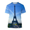 Paris Eiffel Tower Graphic T-shirt Men Women 3d Printed France Tees Tops Summer Casual Short Sleeve Oversized Tshirts Gift