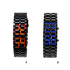 Women Men Watch Lava LED Fashion Accessory Bracelet Friendship Retro Style Hand Wrist Wristwatch Full Steel Chain Decoration