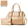 New Two-Piece Set with Large Capacity, Fashionable and Versatile Women's Bag, Simple Commuting Outing, Casual Women's Handbag, Foreign Style Women's Bag