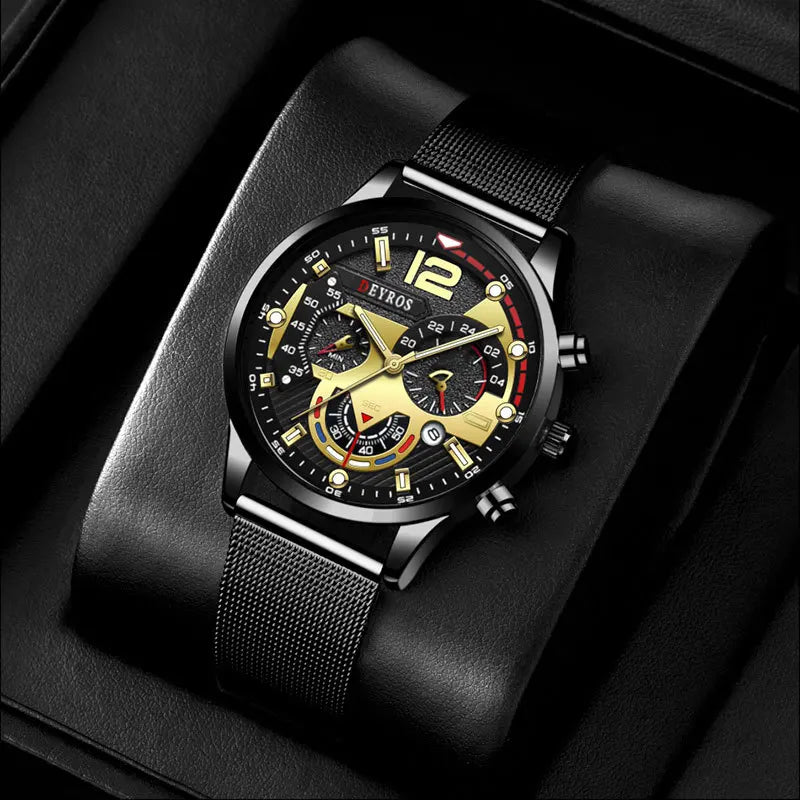 Stainless Steel Mesh Belt Quartz Watch