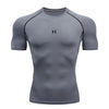 Running Men Compression Shirt Black Gym Top Sports Quick Dry Breathable Sportswear Workout Bodybuilding Short Sleeve T-Shirts