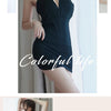 Summer Deep V backless Dress Women sexy uniform seductive nightclub attire secretary attire OL attire clothes Woman party dress