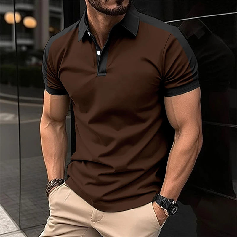 Muscle Fitness Polo T-shirt Summer Men's Athleisure Workout short sleeve T-shirt High Quality Men T-shirt Gym Sport Shirt Tops