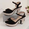 Sandals Women Summer 2025 Platform High-heeled Elegant Comfortable and Elegant Fashion Black Offer