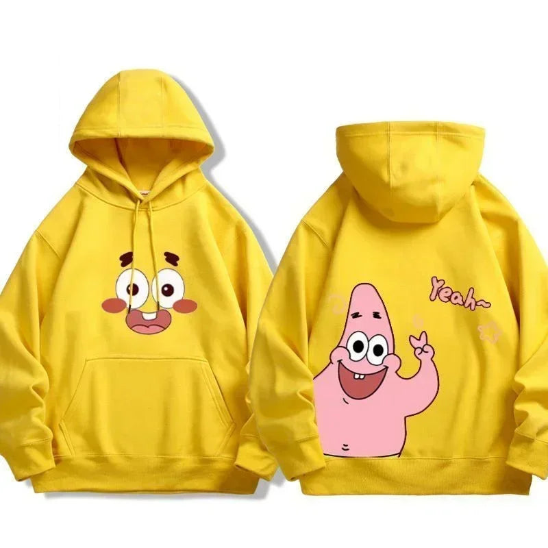 New Pattern Spongebob Cartoon Anime Printing Men's and Women's Hoodies Autumn and Winter Fashionable Couple's Clothing Hoodie