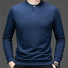 High-quality Men's Long-sleeved T-shirt, Casual, Versatile Men's Daily Henley Shirt, Autumn Thickened Men's O-neck Undershirt.