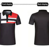 Summer men's short sleeved polo shirt, business office lapel shirt, men's sports and leisure fashionable stripe T-shirt top