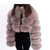 MAOMAOKONG Trend New Real Fur Coat Natural Fox Fur Women's Winter Coats Short Jackets Female Clothing Vests Fashion