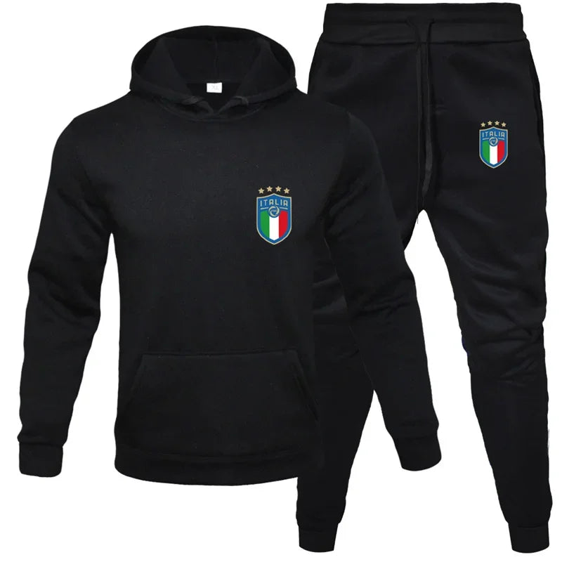 Hoodies+Pants Two Piece Set Men Womens Hoodies Tracksuits Jogger Pants thick Warm Clothes Men