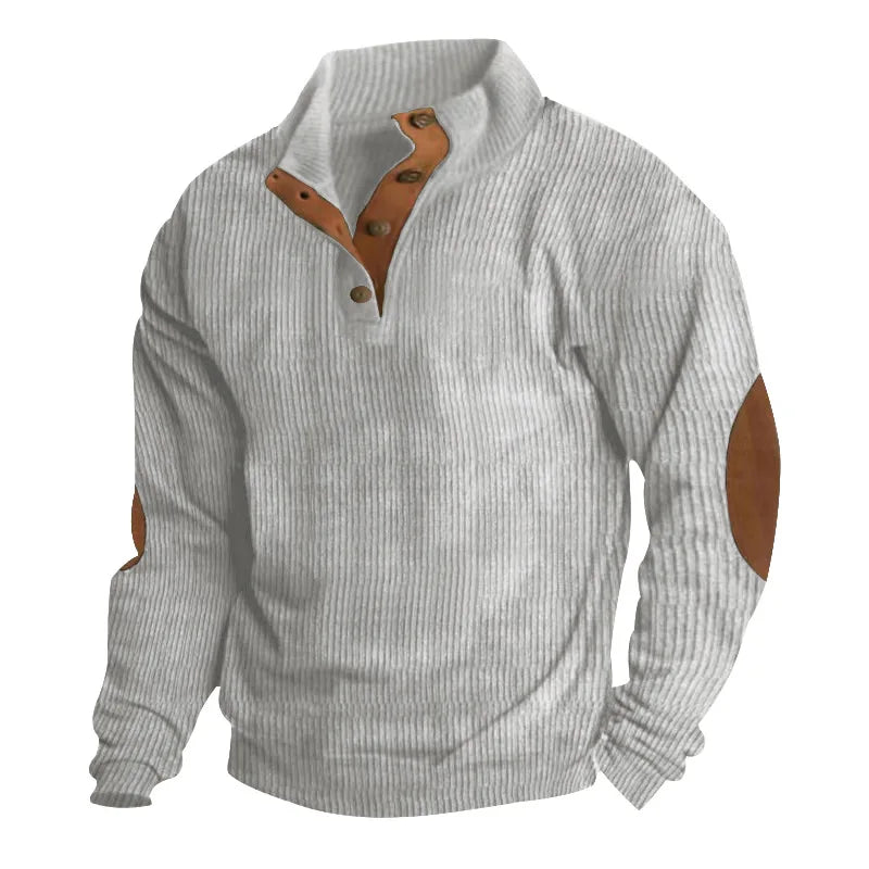 stand-up collar long-sleeved corduroy spot