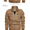 Motorcycle Riding Jacket Washed Retro Motorcycle Pu Leather Jacket Large Size Loose Multi-pocket Men's Leather Jacket