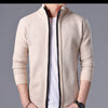 M-4XL Autumn/Winter New Men's Plush Thickened Knitted Jacket Vertical Neck Zipper Sweater Cardigan Warm Coat Jacket Jacket