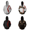 Game God of War Cosplay Kratos Zipper Hoodie Costume Men and Women Leisure Sports Sweater 3D Printing