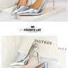 Women High Heels Blue Green Valentine Pumps Luxury Glossy Stiletto Wedding Bridal Nightclub Fashion Simple Solid Color 1829-2