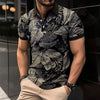 Polo T-Shirt Summer Short Sleeve Clothing Fashion striped Print Street Casual Button up Top