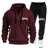 New Men's Autumn Winter Sets Zipper Hoodie+Pants Pieces Casual Tracksuit Male Sportswear warm Clothing Sweat Suit