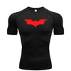 Bat Printed Men's Tight T-Shirt Running Compression Compression T Shirt Gym Fitness Jogging Short Sleeve Male Casual Shirt Tops