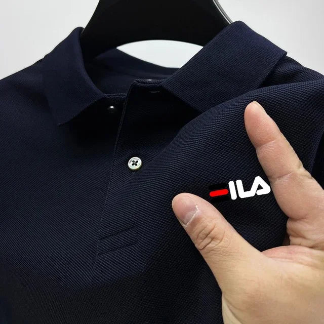 Men's embroidered polo shirt with a flip collar and anti pilling polo shirt. Short sleeved casual hot selling summer busine