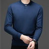 High-quality Men's Long-sleeved T-shirt, Casual, Versatile Men's Daily Henley Shirt, Autumn Thickened Men's O-neck Undershirt.