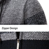 new men's autumn and winter sweater coat trend color matching hooded sweater