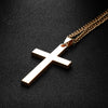 Men Simple Cross Pendant Alloy Necklace Chain Jewelry Christmas Day Gift Simple Cross Stainless Steel Necklace Titanium Steel