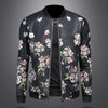 Minglu Spring Autumn Stand Collar Men's Jackets Luxury Flower Allover Printed Sport Casual Zipper Male Outerwear Plus Size 5XL