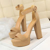 Summer Sandals Ladies Party Banquet Pumps 13.5CM Platform Valentine Strap Quality Shoes Women High Heels Sexy Size 34-43