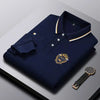 Embroidered Pure Cotton Hot Selling Men's Polo Shirt New Autumn And Winter Long Sleeved Breathable Casual Slim Fit Top 4xl